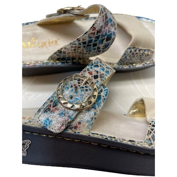 Alegria Keara Fawn Fancy Wedge Comfort Sandals Leather Size 39 US 8.5-9 - Picture 5 of 9